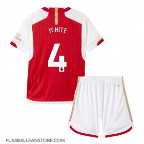 Arsenal Ben White #4 Replik Heimtrikot Kinder 2023-24 Kurzarm (+ Kurze Hosen)